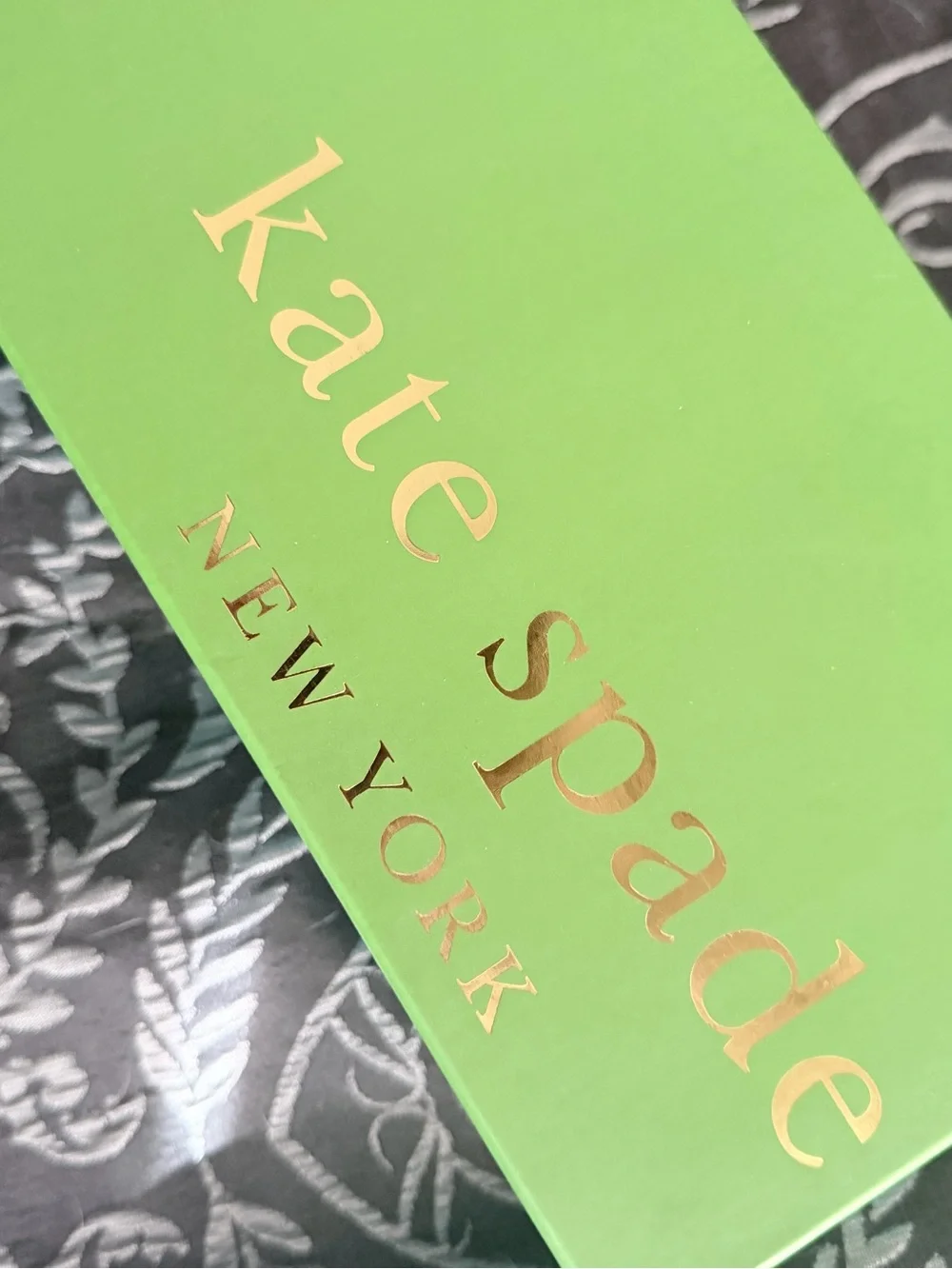 Kate Spade Suede Rhinestone Bow Embellished Ballet Flats